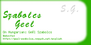 szabolcs geel business card